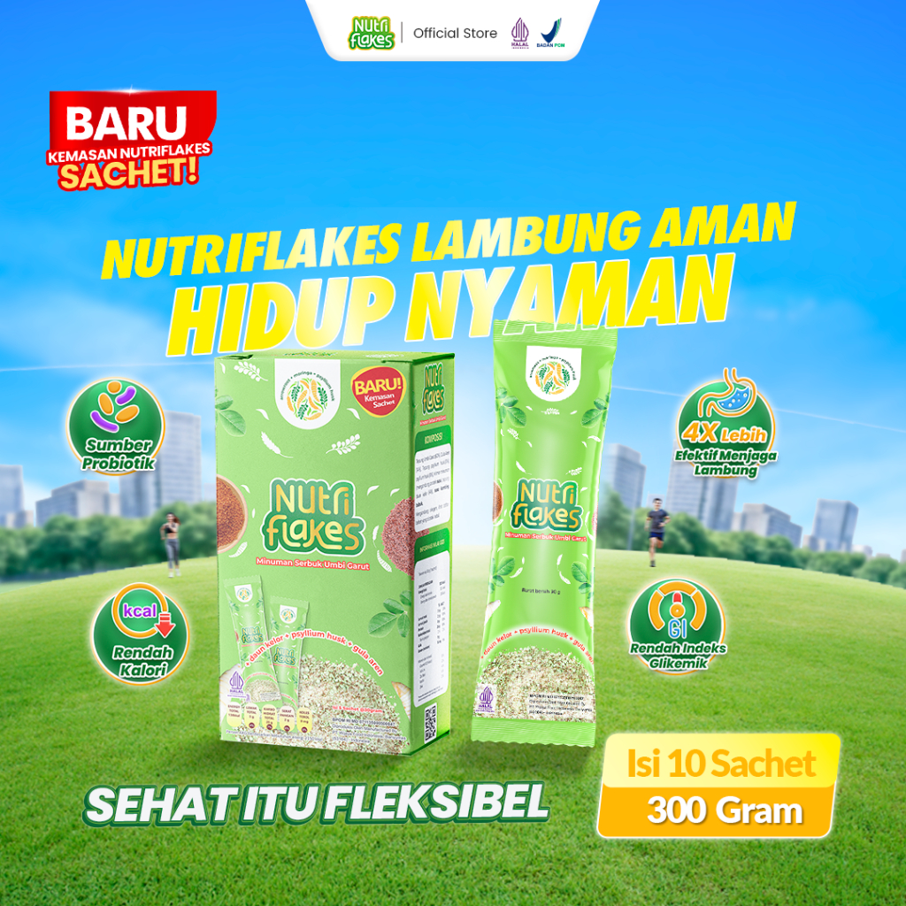Kemasan Sachet Nutriflakes Paket 2 Box Sereal 300 gram