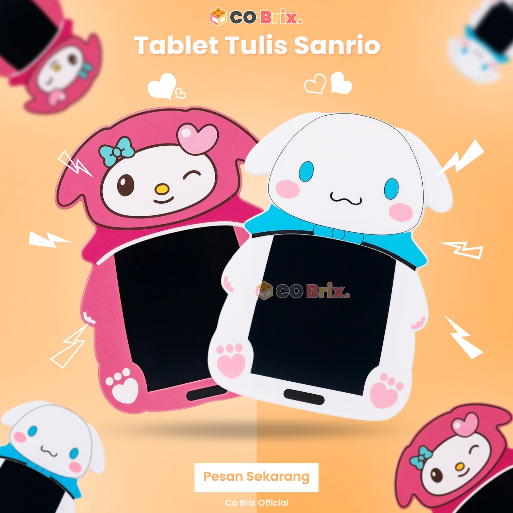 LCD Drawing Tablet Karakter Lucu Papan Tulis Anak Digital Magic Board Mainan Edukasi Belajar Menulis