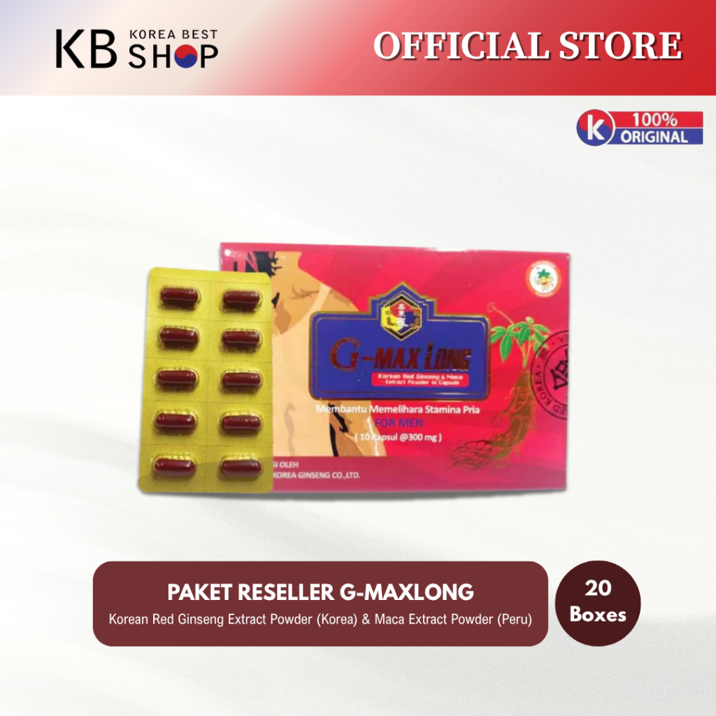 Paket Reseller KOREAN RED GINSENG G-MAXLONG (20 Box)