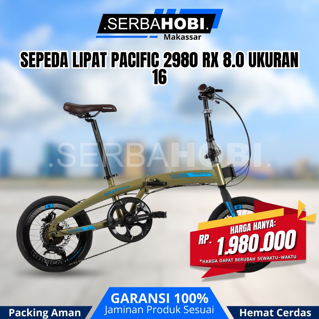 Sepeda Lipat Pacific 2980 RX 8.0 ukuran 16"