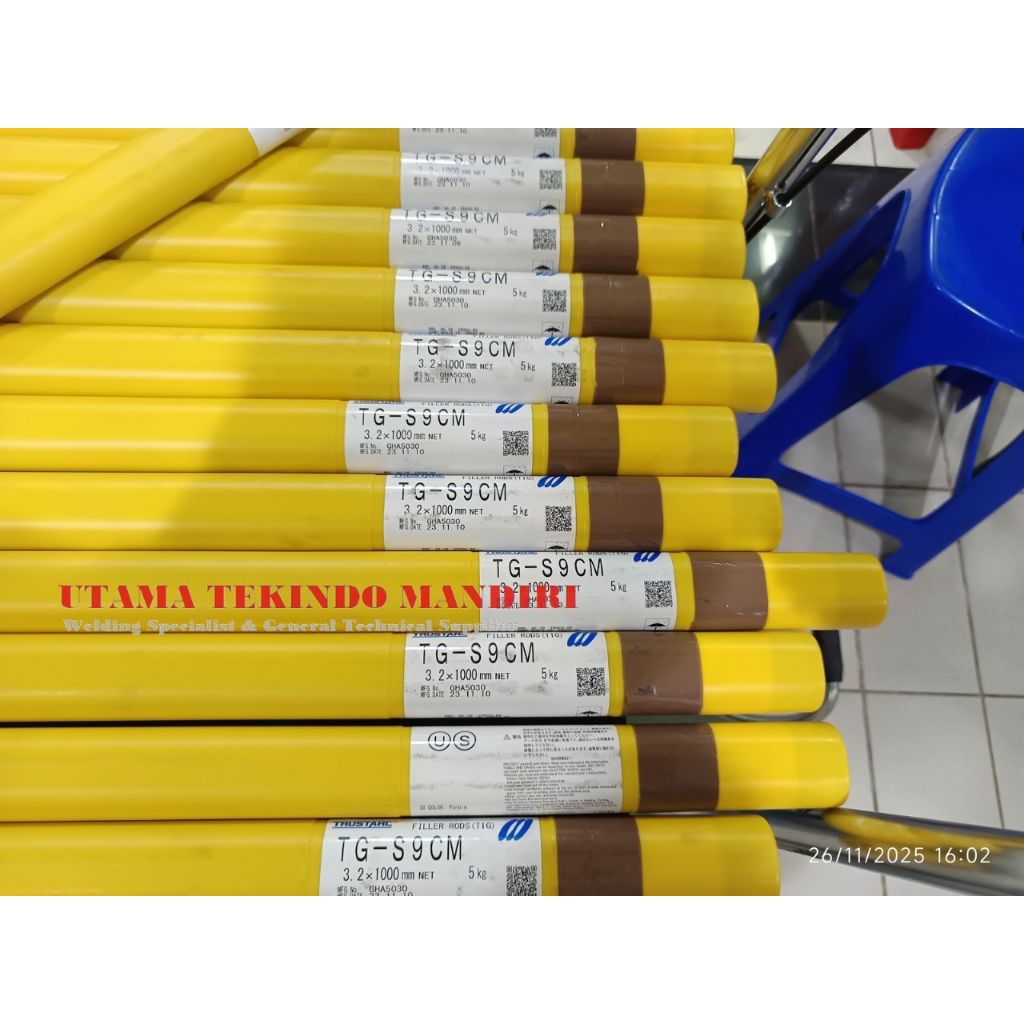 Kawat Las KOBELCO TG-S9CM AWS ER80S-B8|dia 3,2mm|5kg