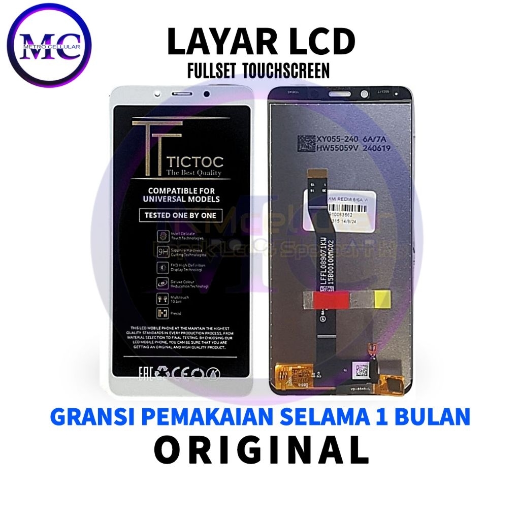 LCD XIOMI REDMI 6 / REDMI 6A BLACK FULLSET TOUCHSCREEN