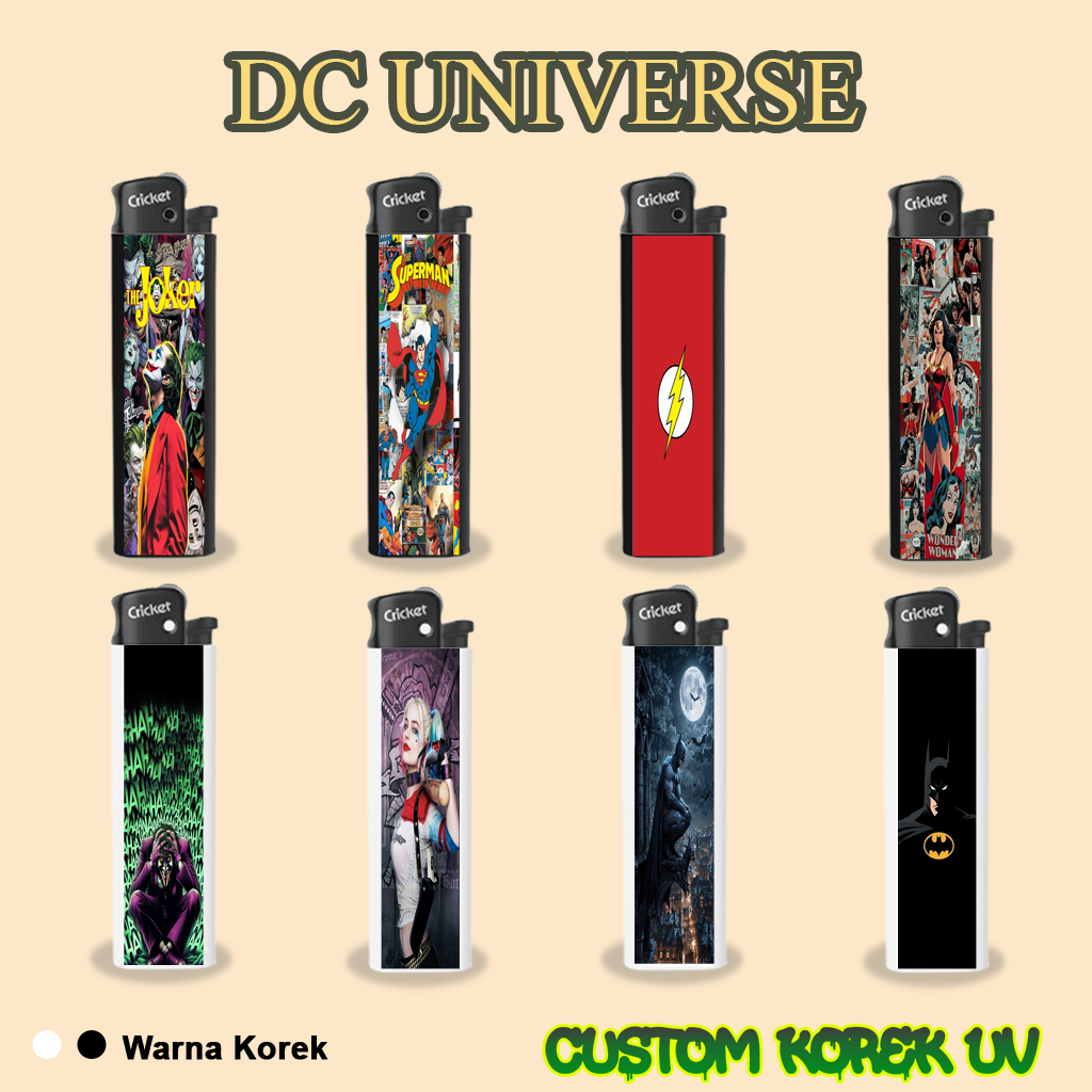 DC Universe Korek Print UV Korek Cricket Print Uv Korek Cricket Custom Sticker Waterproof