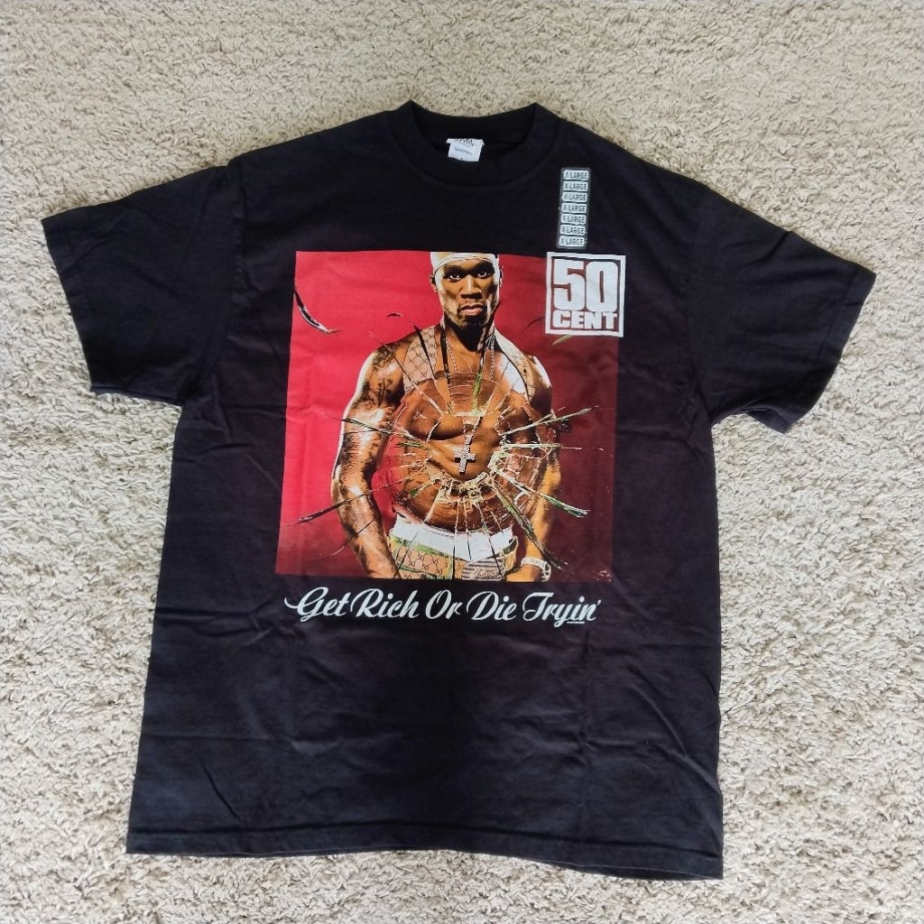 Kaos band bootleg thailand original musik hip hop band "50 cent".