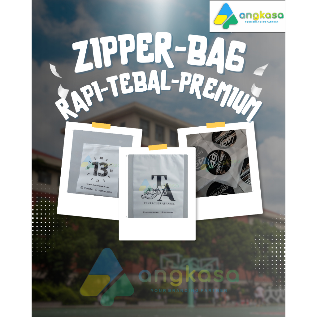 TEBAL 100 PCS PLASTIK ZIPPER DOFF plastick packaging hijab premium packaging Baju