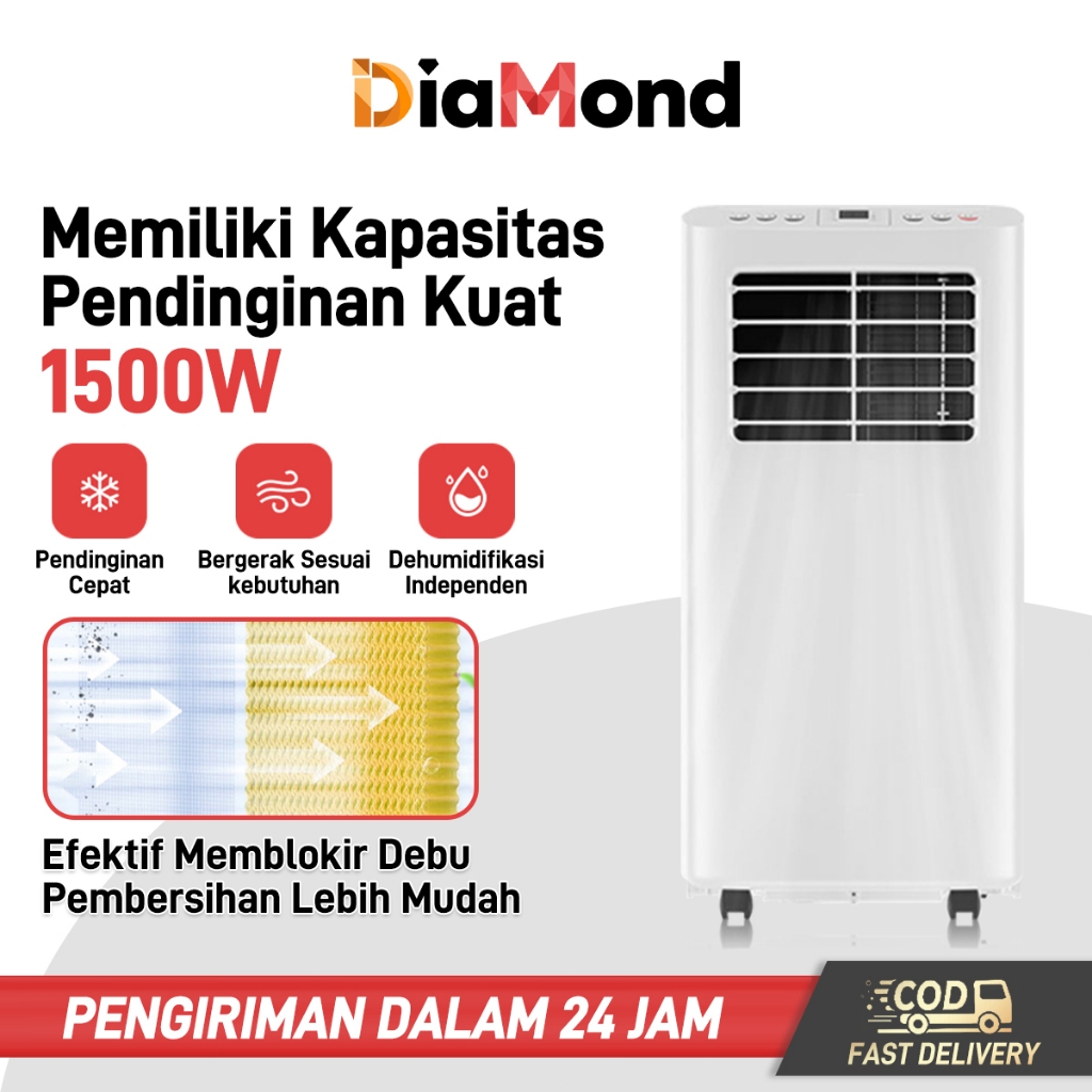 COD  Portable Terlaris AC 1/2PK-1PK - Garansi Resmi 1Tahun.Original.Pendinginan Cepat.mudah Dipindah