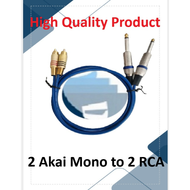kabel 2 jack akai Mono to 2 jack RCA 1M