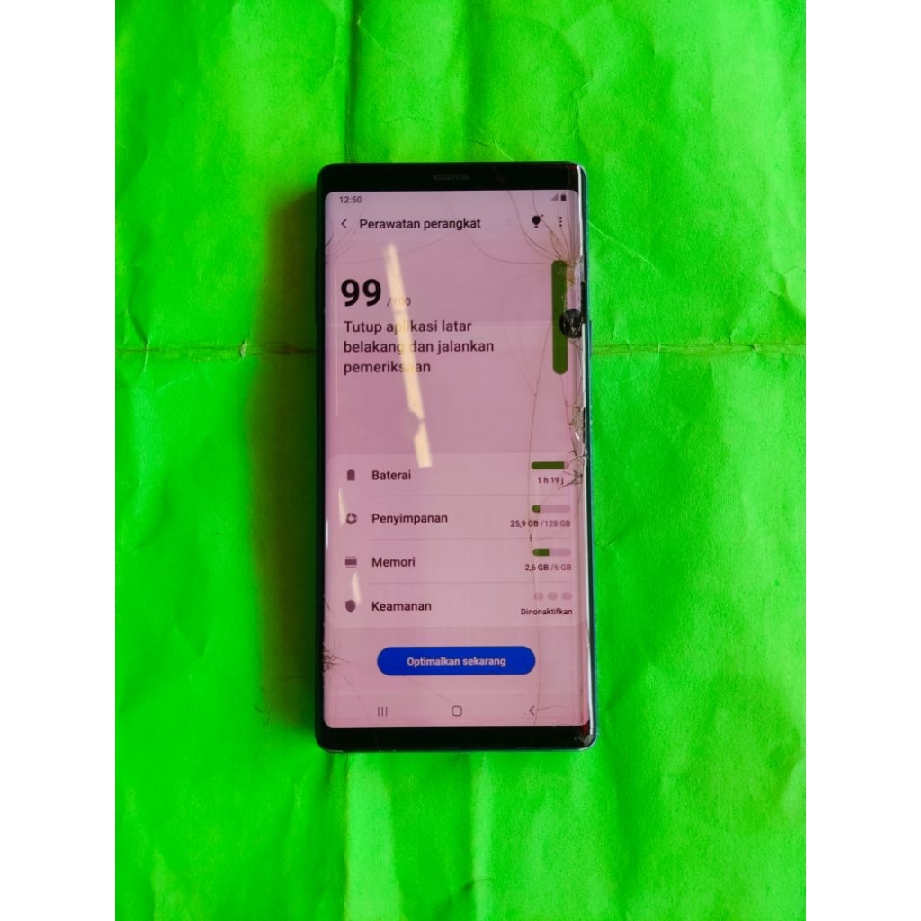 Samsung note 9 Ram 6Gb/128gb minus lcd pen S off