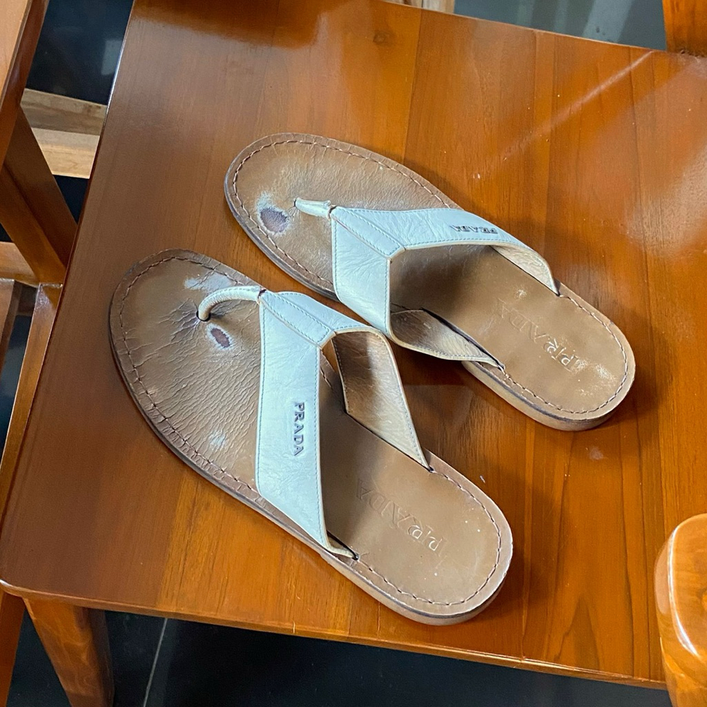 Sandal Prada Original Kulit Asli (genuine leather)