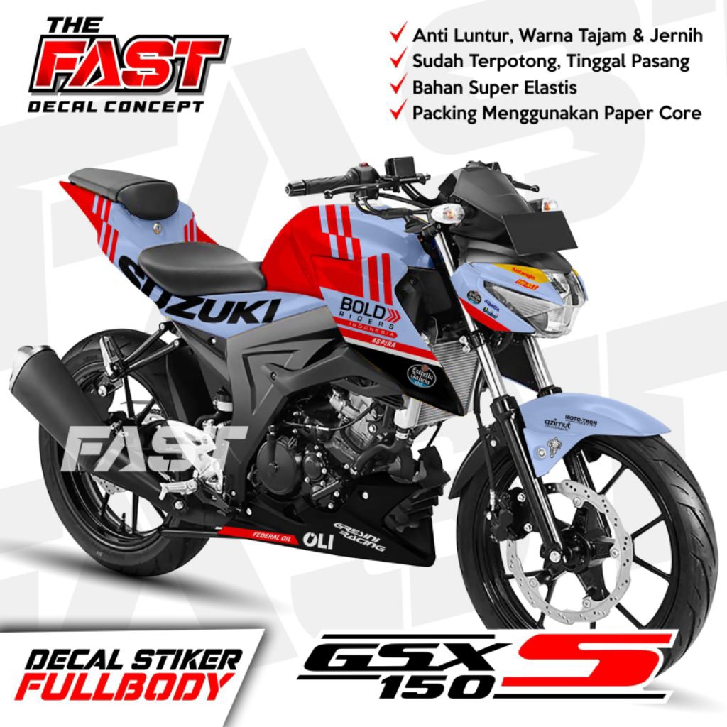 TERBARU BISA COD Decal Gsx 150 S Full Body GRESINI Variasi Stiker Gsx 150 S Full Body Decal Gsx 150 