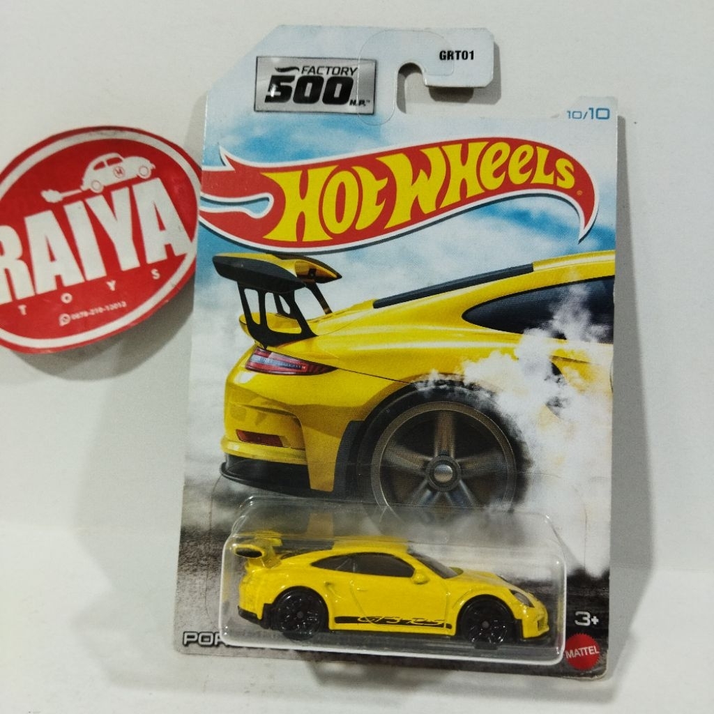 Hot Wheels Series Factory 500 HP PORSCHE 911 GT3 RS Yellow Kuning  Diecast sport car