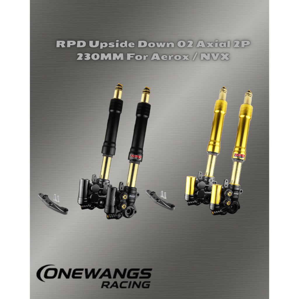 RPD Shock Depan Upside Down Gen 2 - Aerox Axial Gold - Full Adjustable