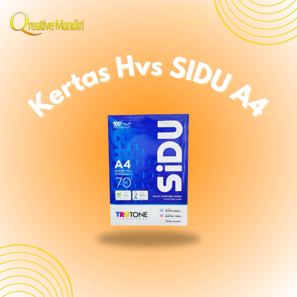 Kertas HVS SIDU 75gram A4 210 x 297 mm