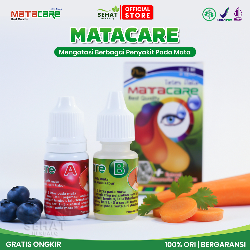 MATACARE - TETES MATA HERBAL UNTUK MATA MINUS, KATARAK, INFEKSI MATA, SILINDER. ORIGINAL 100%