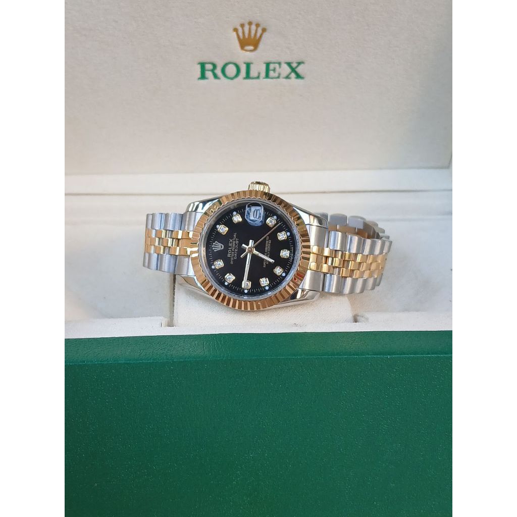 rolex datejust 36mm two-tone gold swiss automatic