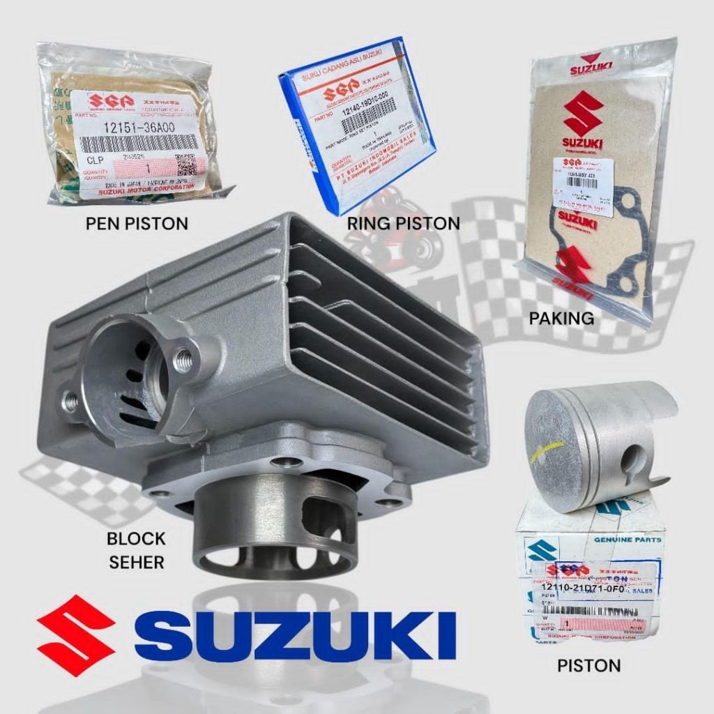 Blok block seher satria 2tak 2 tak 120 r Hiu Lumba Original SGP OZ STANDART