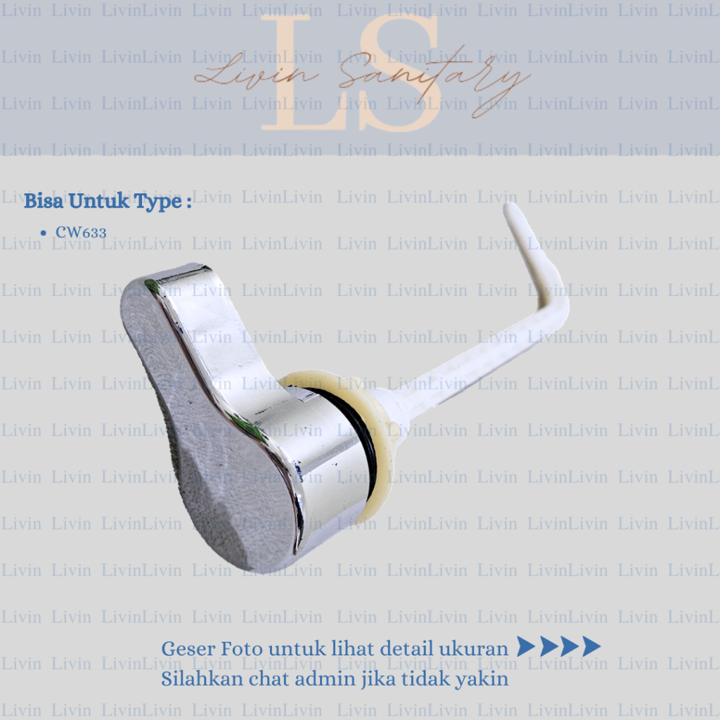 Flush Engkol samping kloset duduk universal model toto cw 633 // Flush / Tombol, Engkol / Siram, Tot