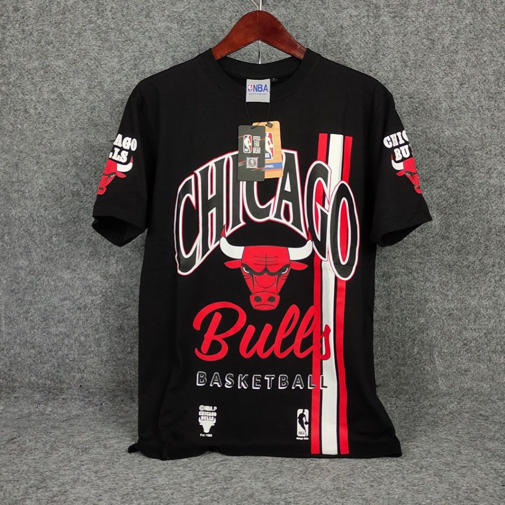 CHICAGO BULLS T-Shirt Branded Premium Kaos Distro Lengan Pendek 100% Cotton Combed 24S Bordir Aplika