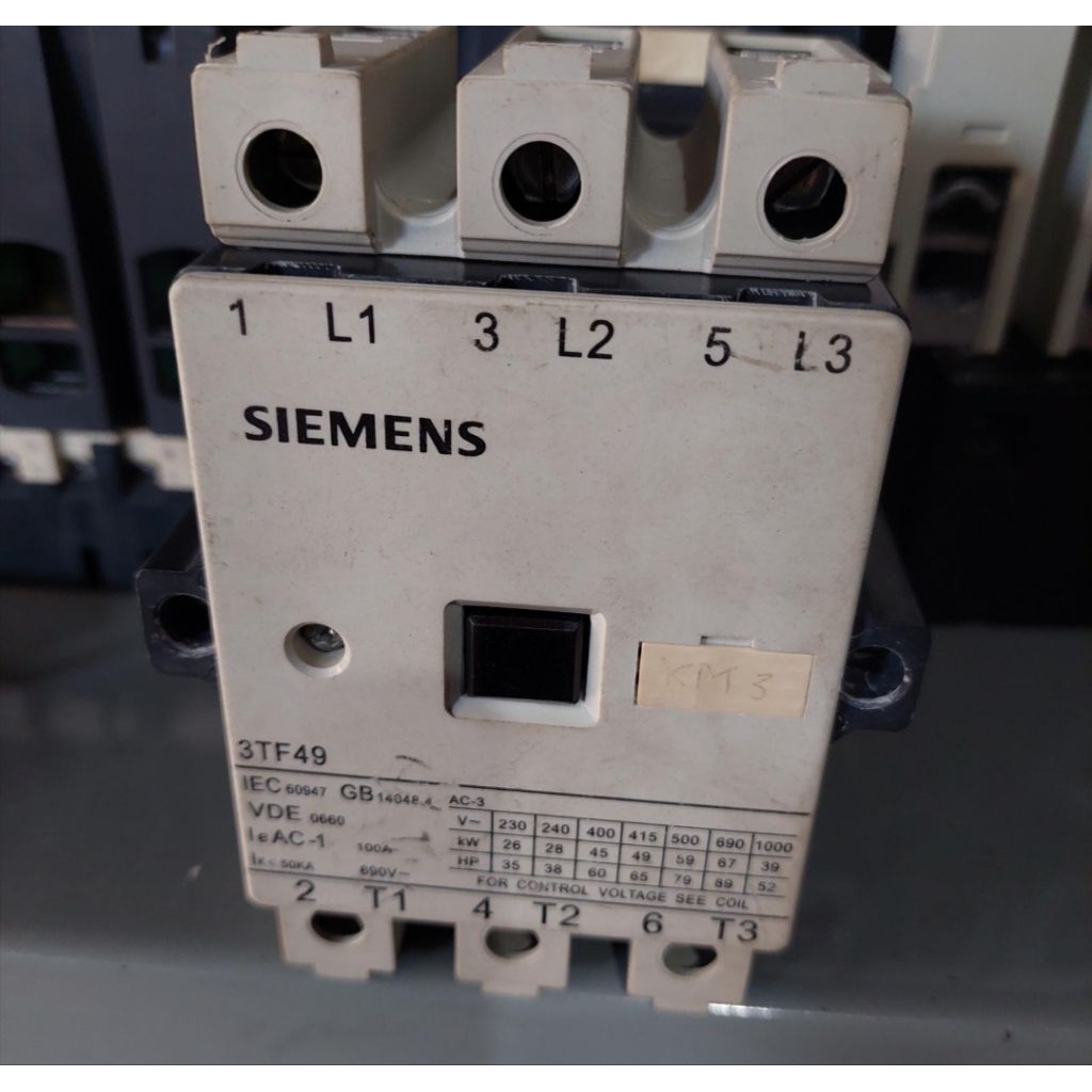 Kontaktor siemens 3TF49 100A 22V