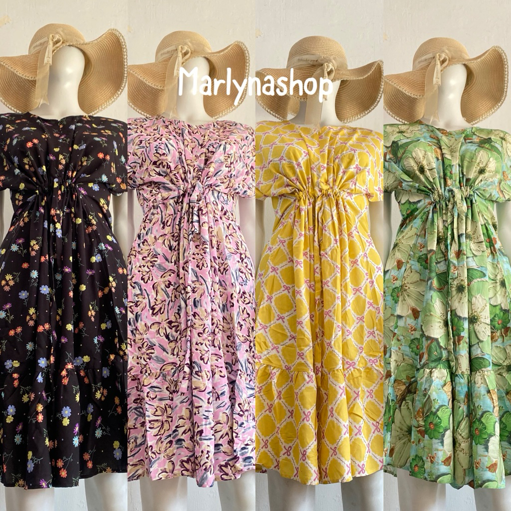 Marlynashop - Daster ruffle serut / daster ruffle busui viral / daster serut rempel selutut