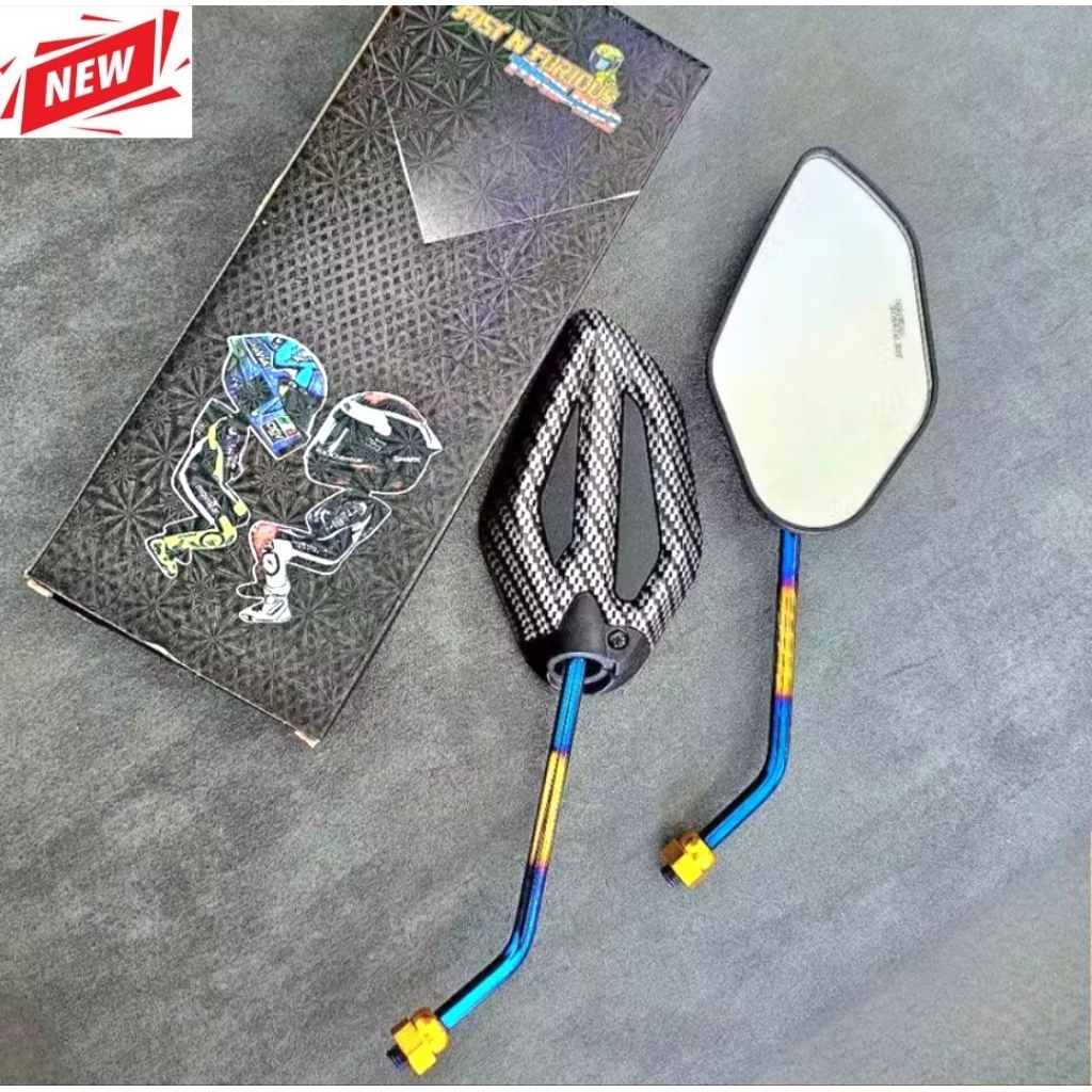 NEW SPION KARBON CARBON TWOTONE SEMUA MOTOR HONDA ALL BEAT ALL SCOOPY GENIO VARIO 125 VARIO 150 PCX 