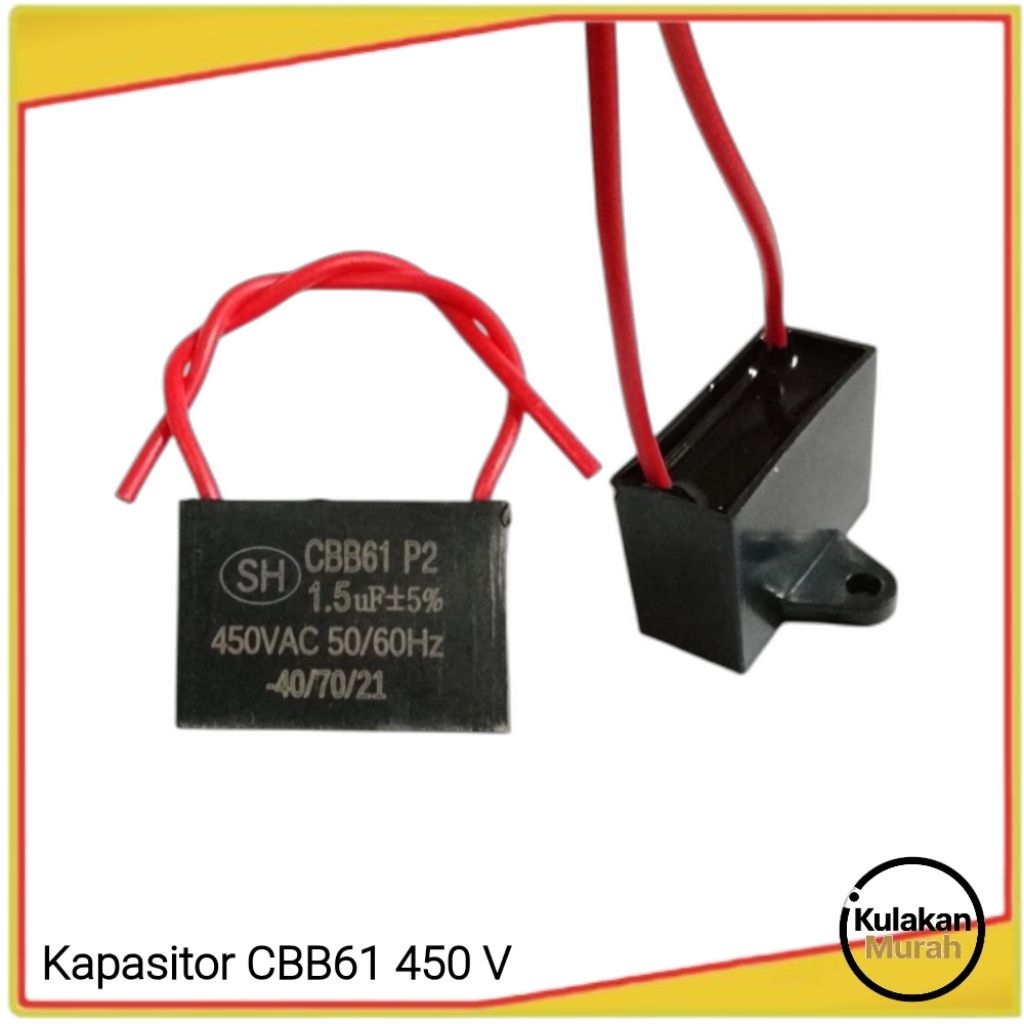 Kapasitor Kipas Angin 450V Serbaguna CBB61