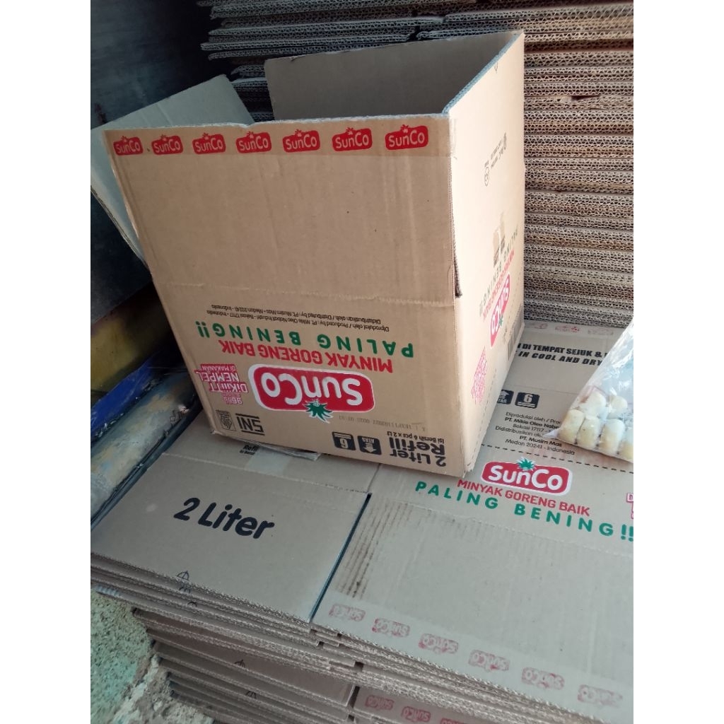 KARDUS BEKAS MINYAK GORENG UKURAN 1 LITER  20x25x30 cm tebal 2PLAY