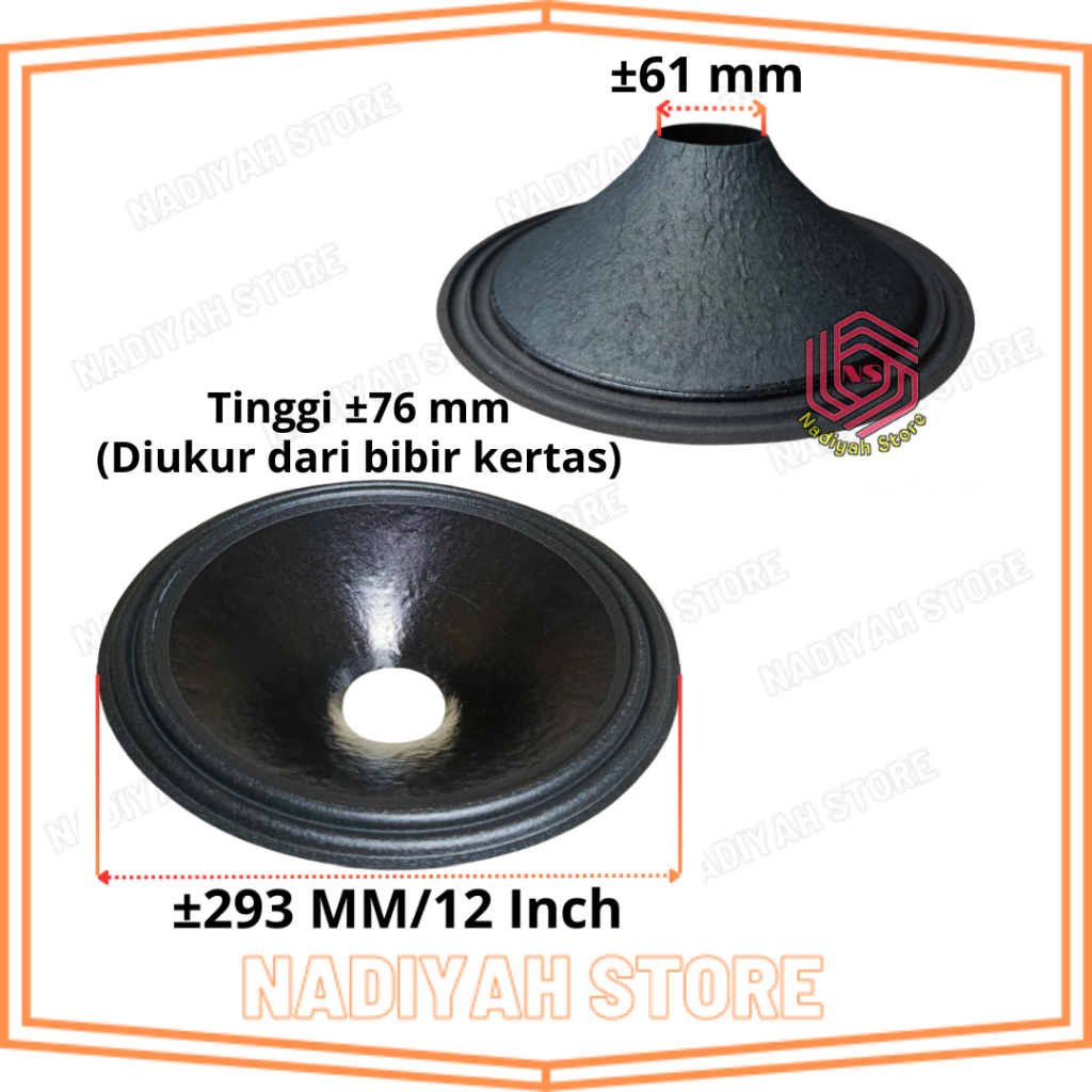 Daun Kertas Speaker 12 Inchi Daun Speaker Fullrange Daun Spiker