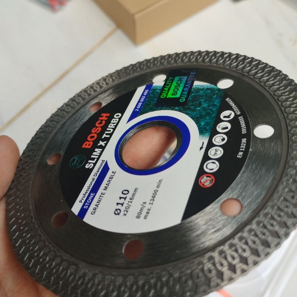 BOSCH Slim x Turbo Mata Gerinda Potong Kaca Keramik Granit 4 Inch Mata Gerinda Tangan