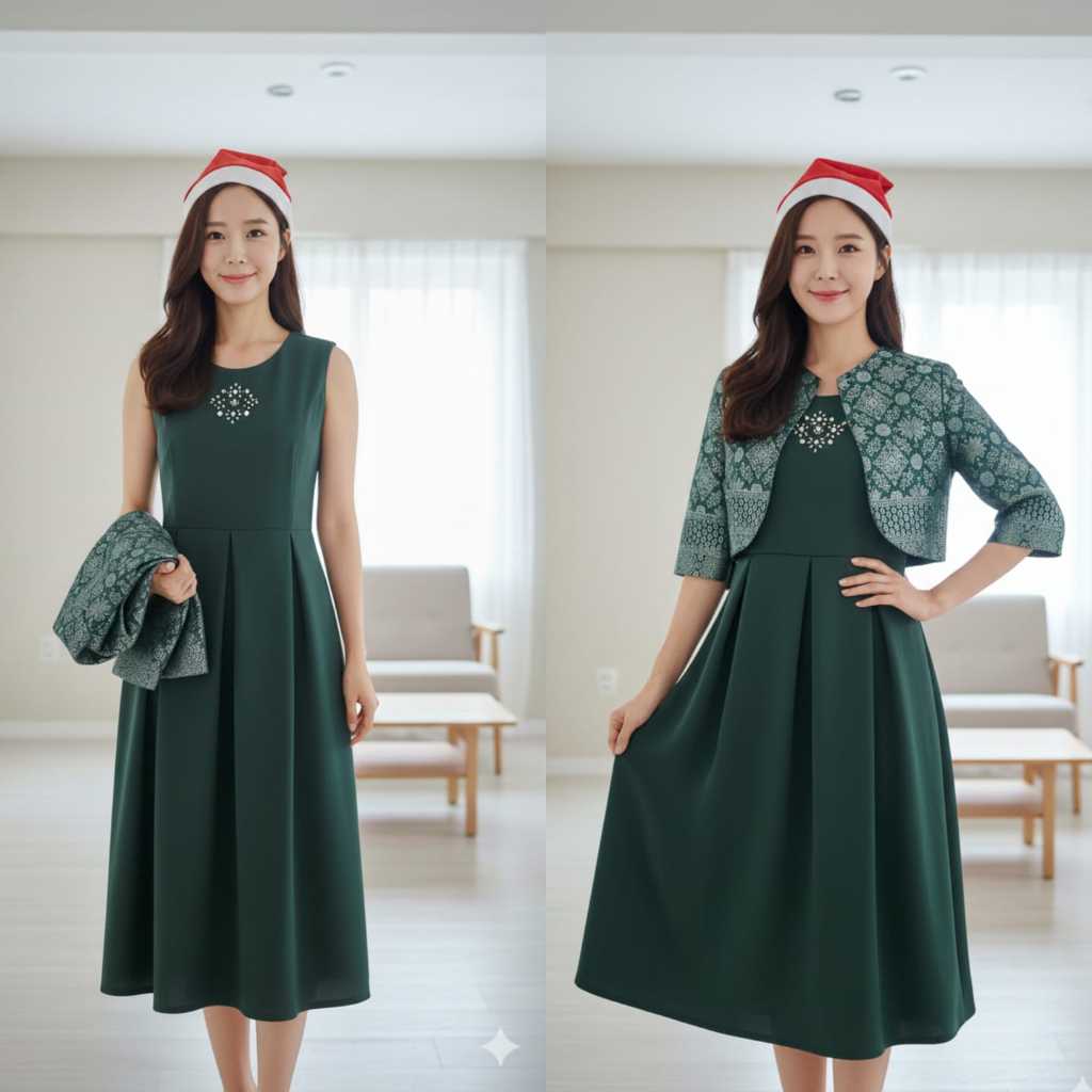 Dress Songket Rompi Lepas Scuba Batik 6158 dress seragam natal terbaru ukuran jumbo