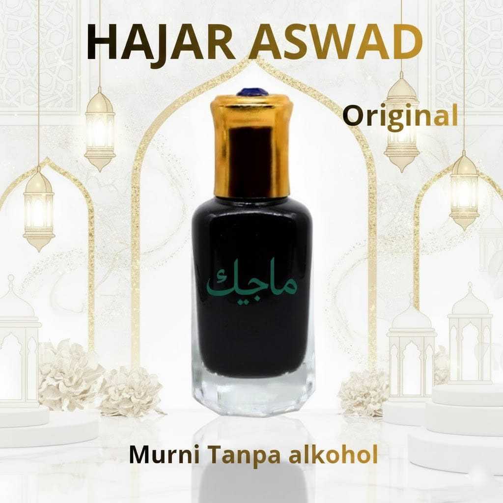 Minyak Wangi Arab HAJAR ASWAD Asli kental Parfum Sholat non Alkohol