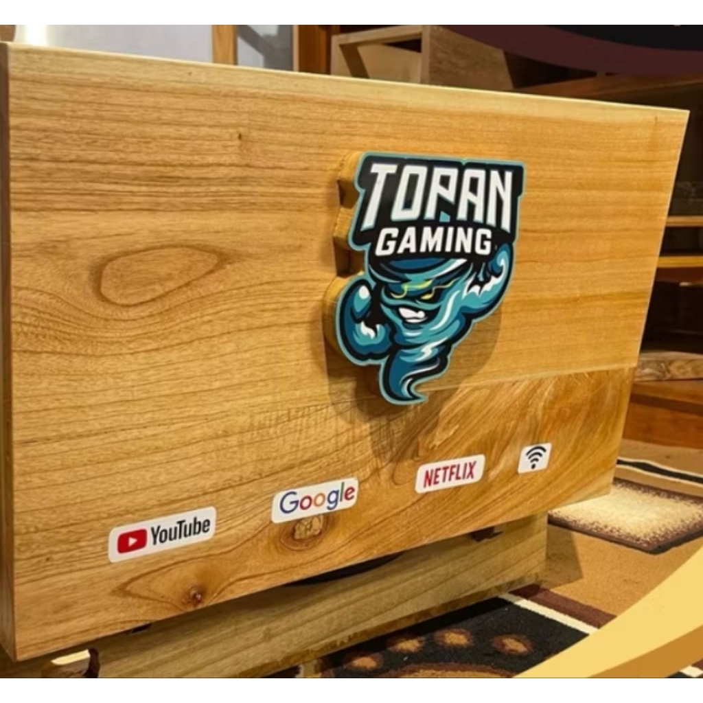 pembuatan logo sebagai aksesoris, bisa timbul , bisa stiker, penghias rumah, penghias playbox, logo 