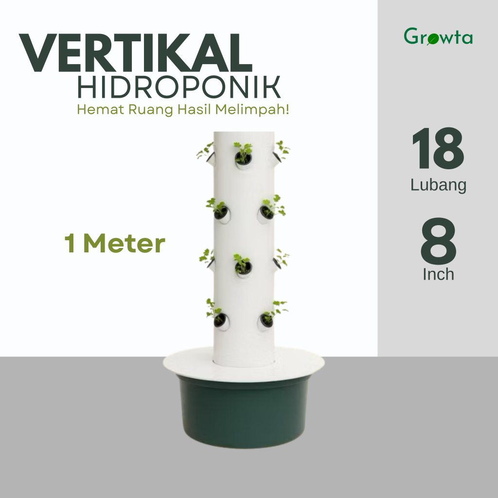 Hidroponik Tower 8 Inch Vertikal Hemat Lahan