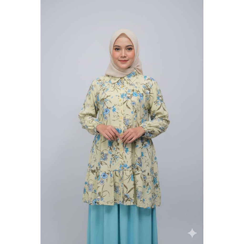 Tunik Bunga Baby doll Ceruty