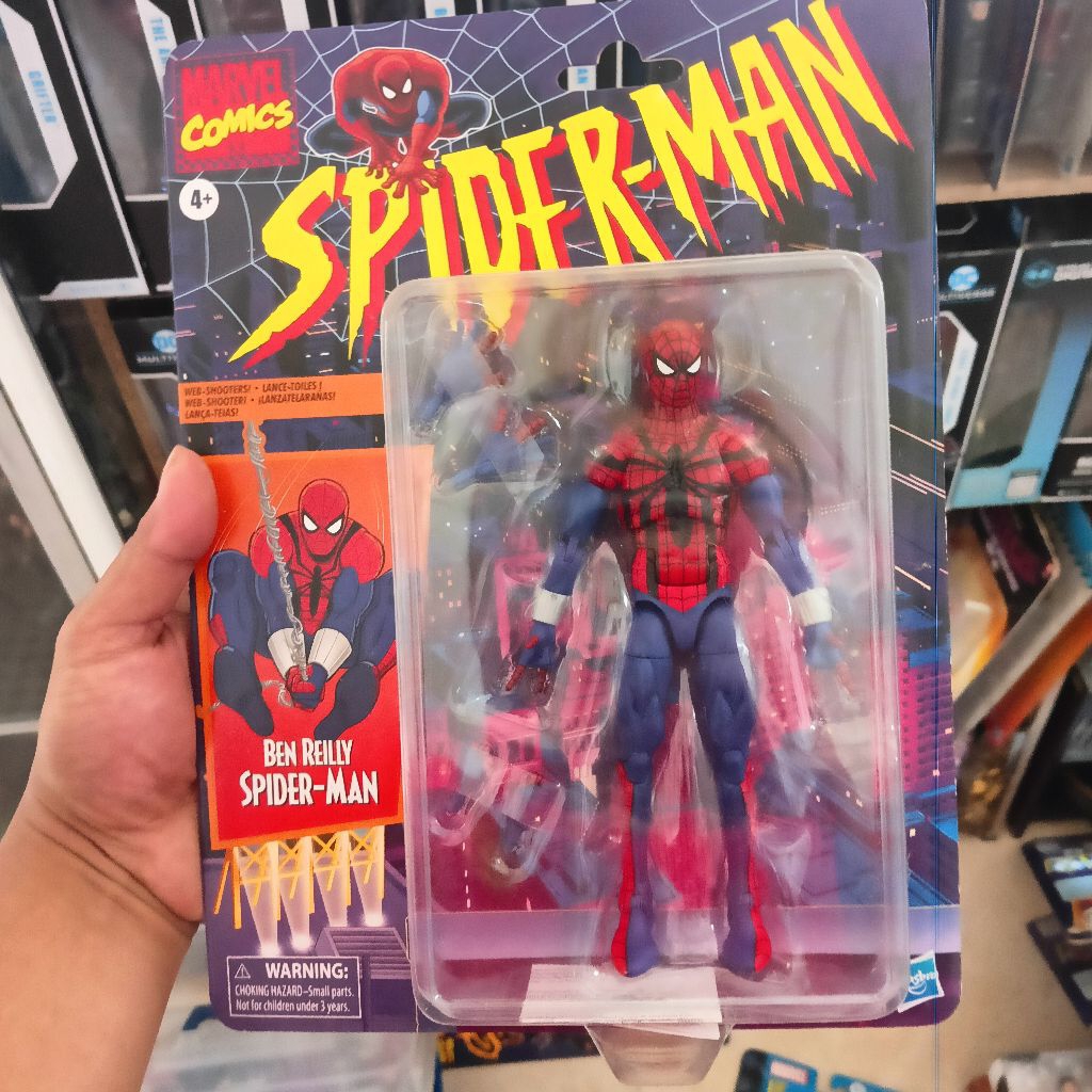 marvel legends spiderman ben reilly retro mainan action figure ori hasbro