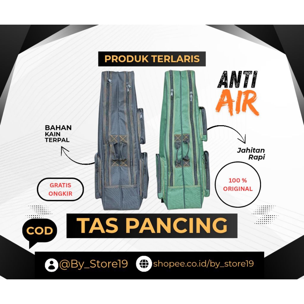 TAS PANCING JORAN ANTI AIR DOUBLE PAYUNG 80,100,120CM BAHAN KAIN TERPAL TRUK ANTI AIR AWET DAN TEBAL