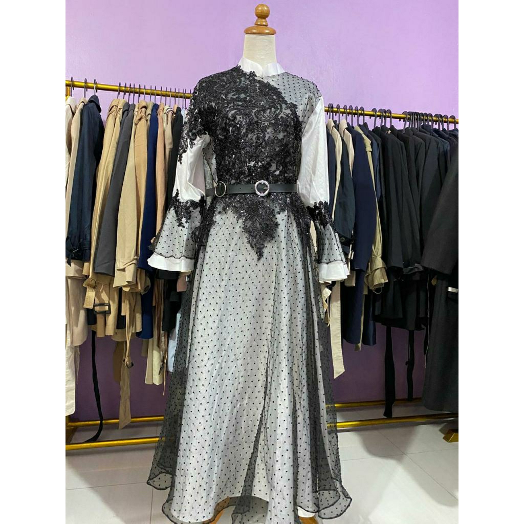 dress gamis butik mewah premium