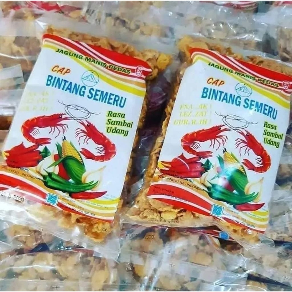 1 BALL MARNING JAGUNG PEDAS MANIS CAP BINTANG SEMERU (ISI 20 PACK)