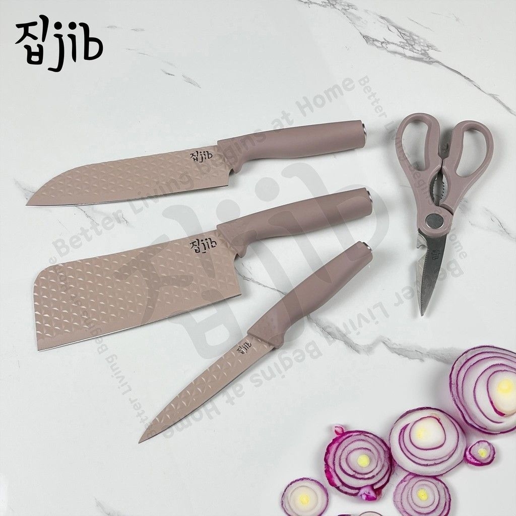 New JIB diamond knives set 4pcs pisau dapur multifungsi