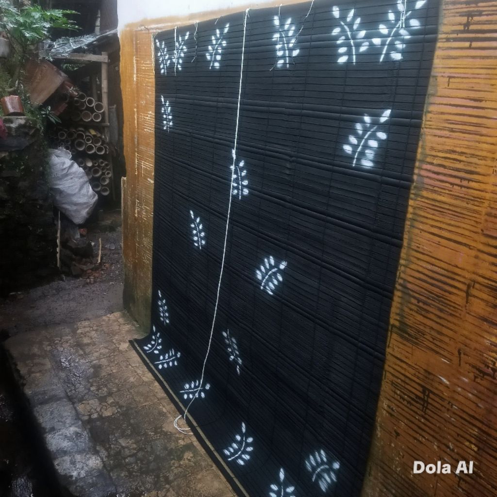 Tirai Bambu Gulung Penahan Trik Sinar Matahari Dan Penghalang Percikan Air Hujan Tirai Bambu Gulung