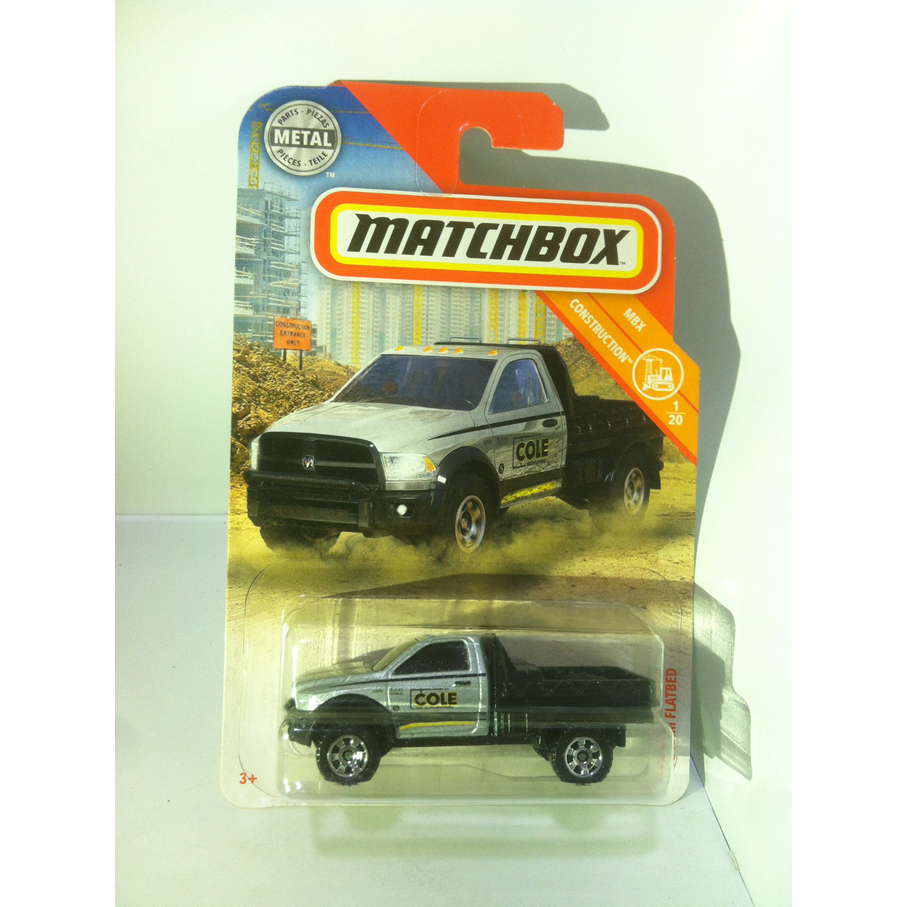 Matchbox. 2019 MBX Construction - 24. 16 Ram Flatbed 2016 by MATTEL