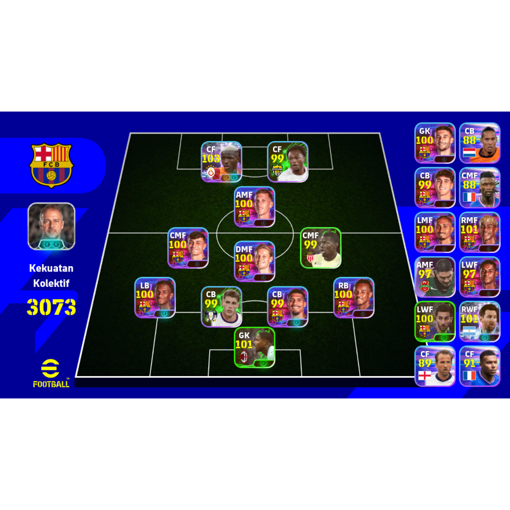 Termurah Akun Efootball Mobile 2026 ST Osimhen ft Pack barcelona