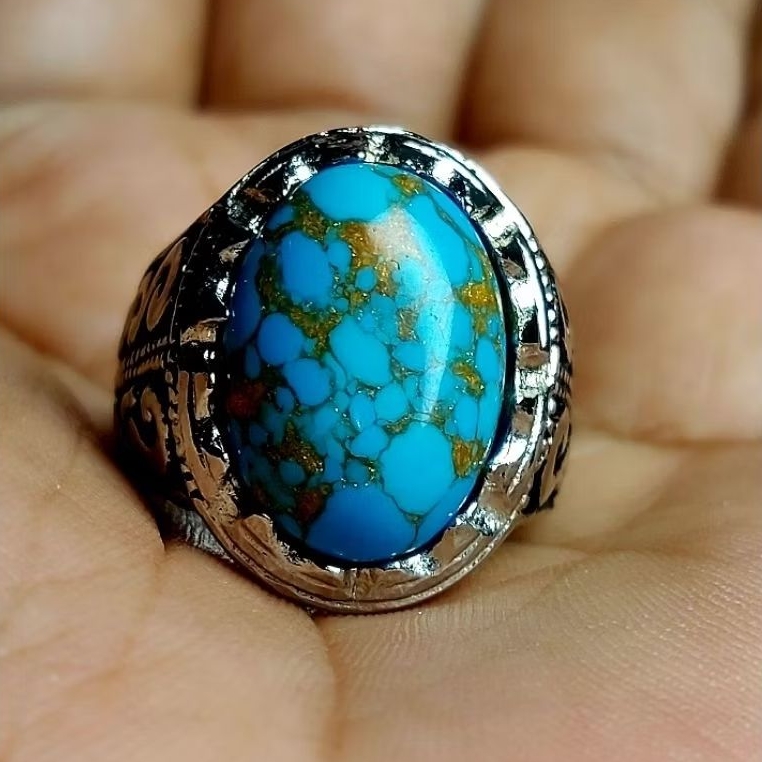 Cincin pirus mesir urat emas ceplok kuro ring iranian reelpick #Pirus