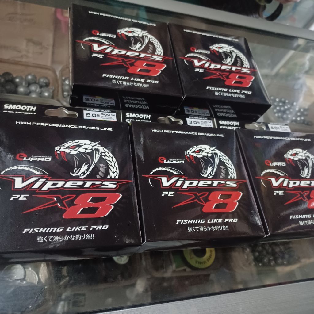 Senar PE Braid EUPRO VIPER X8 300 Meter | Multi Colour | Original