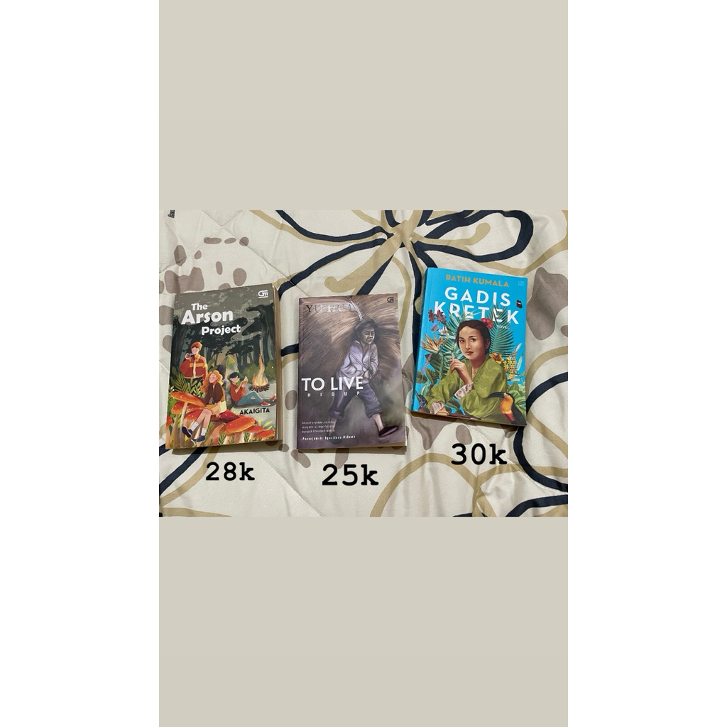 Preloved buku gadis kretek, to live, the anderson project