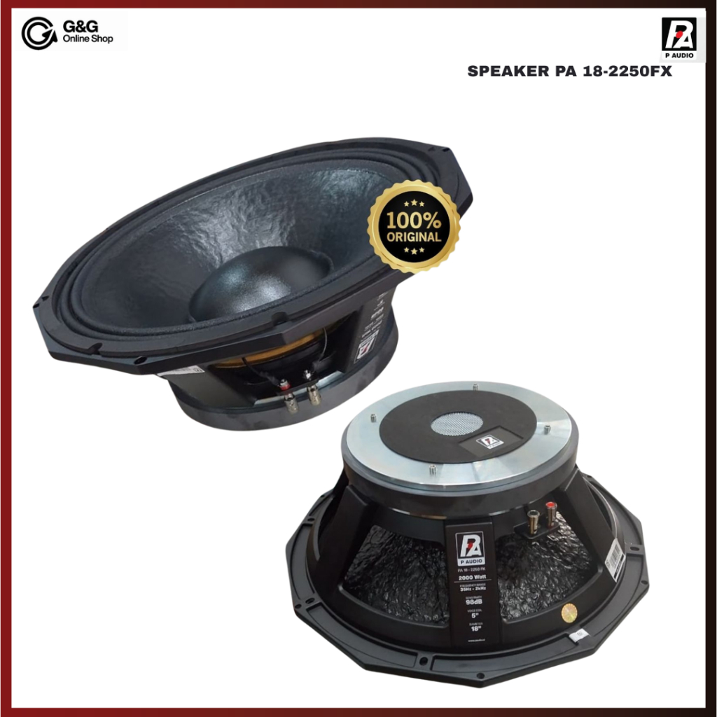 Speaker P Audio 18 Inch PA 18-2250 FK 2000W - Garansi Resmi 1 Tahun & SNI