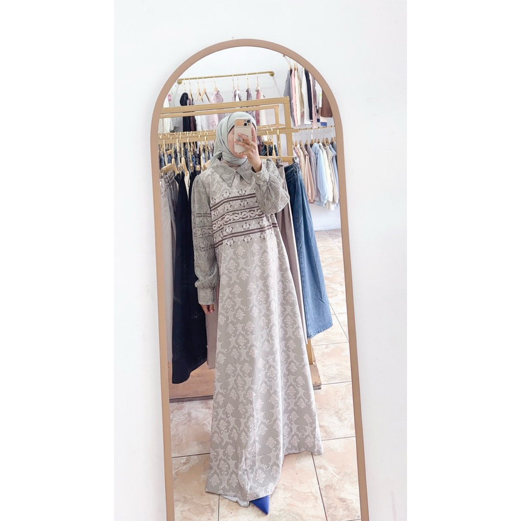 Gamis Muslimah Motif Premium – Elegant Vintage Series