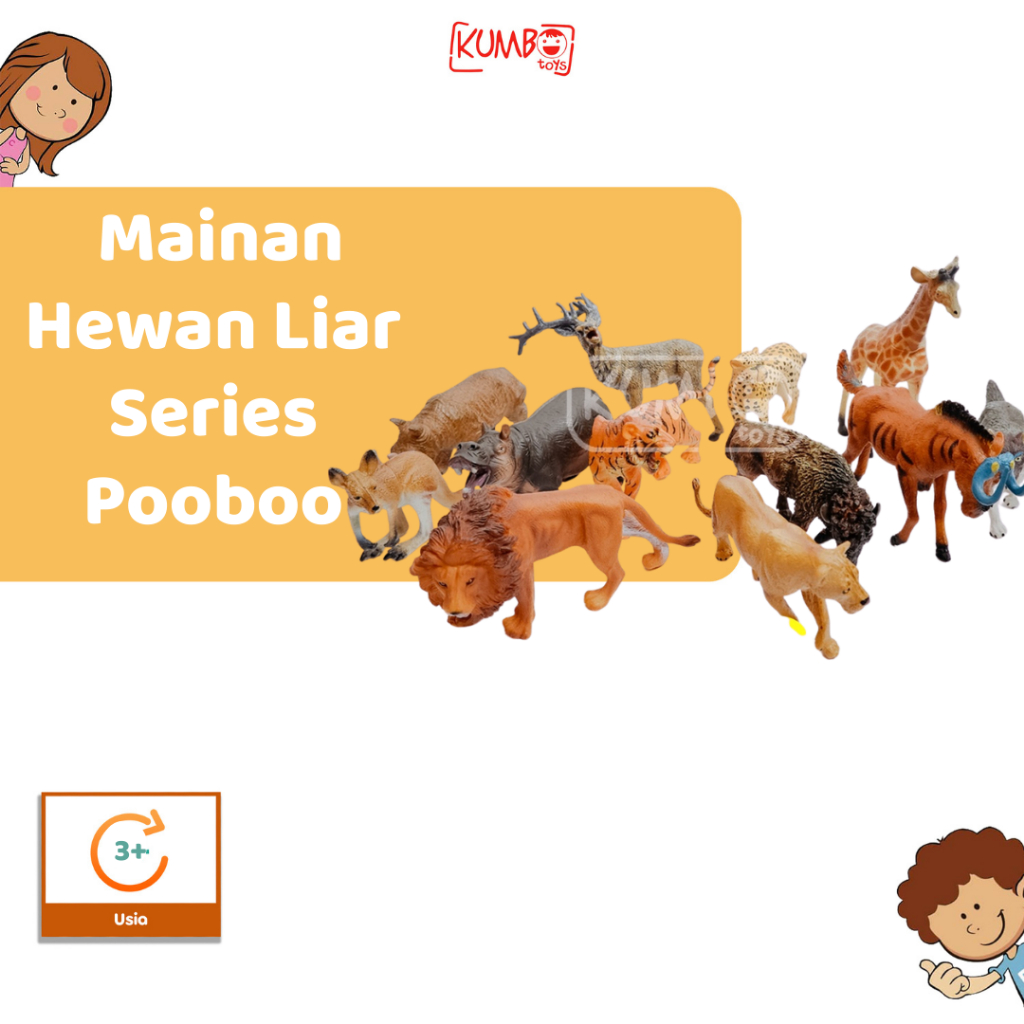 Mainan Hewan Liar | Wild Animal Series Pooboo