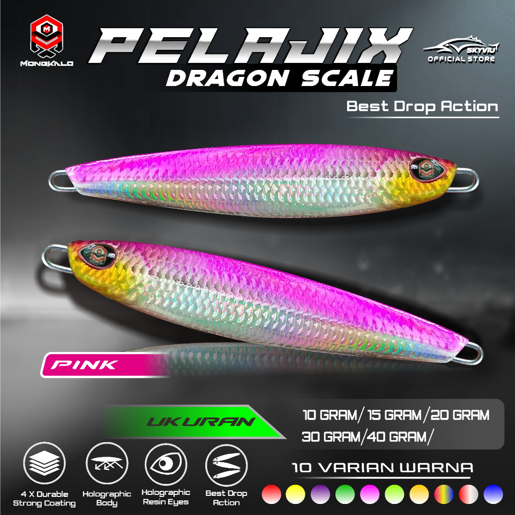 Mongkalo Pelajix Sisik-Kecil noGID noMotif Candy 20 Pink