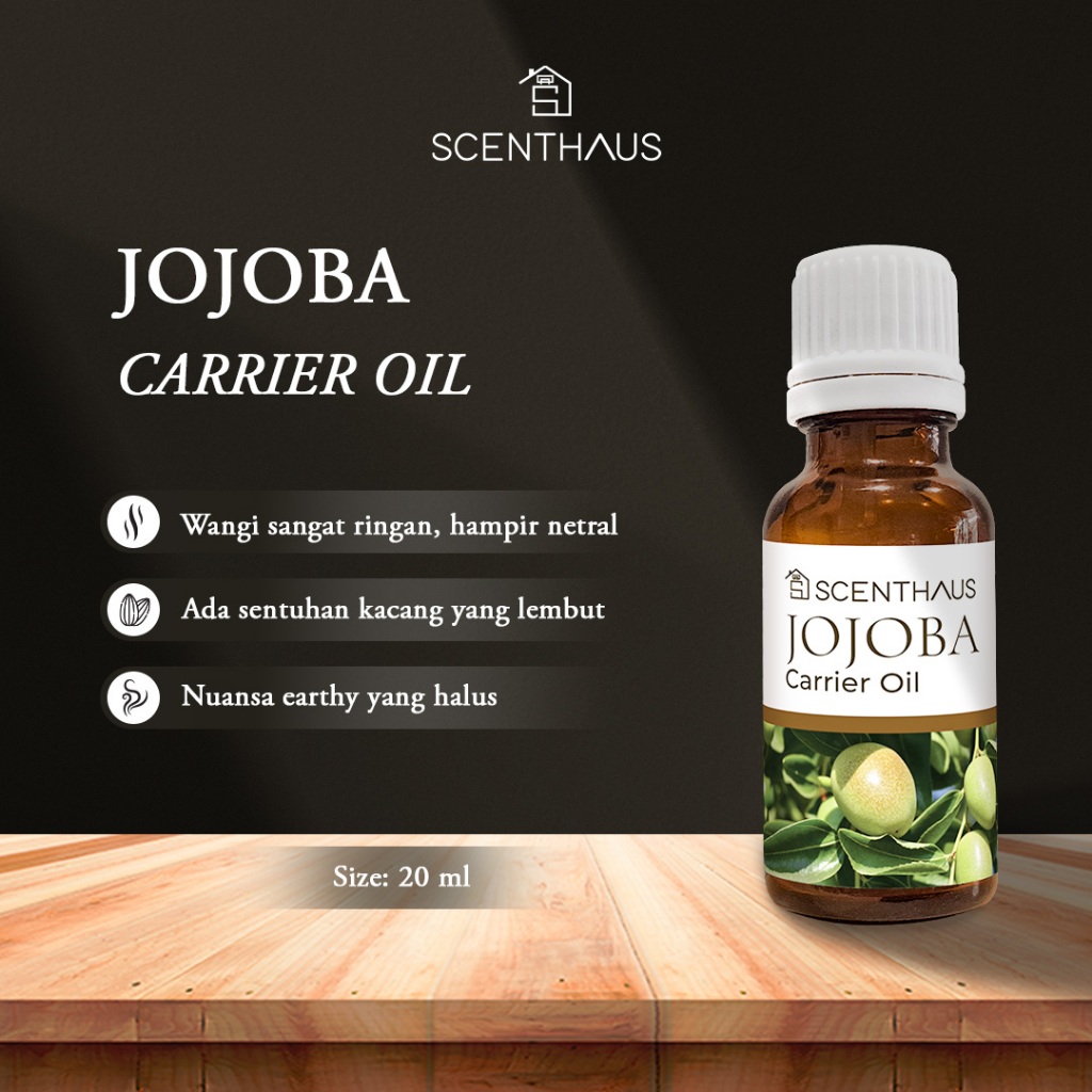 SCENTHAUS Jojoba Carrier Oil 20ml – Minyak Jojoba Murni Cosmetic Grade